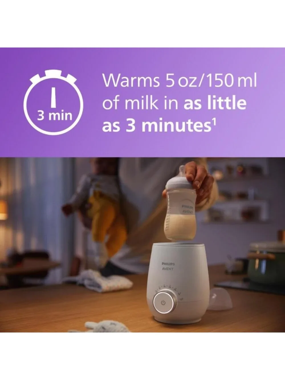 Premium Fast Bottle Warmer with Smart Temp Control & Auto Shut-Off, Water Bath